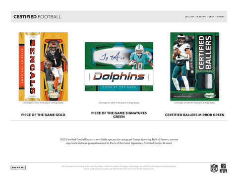 2025 Panini Certified Football Hobby