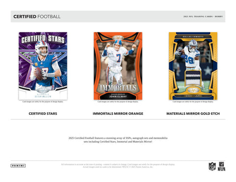 2025 Panini Certified Football Hobby