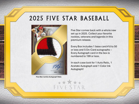 2025 Topps Five Star Baseball Hobby