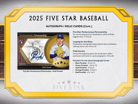 2025 Topps Five Star Baseball Hobby
