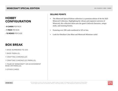 Minecraft Special Edition Hobby (Panini 2025)