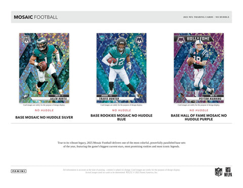 2025 Panini Mosaic Football No Huddle