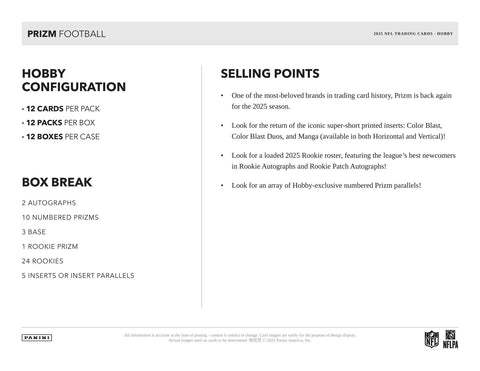 2025 Panini Prizm Football Hobby