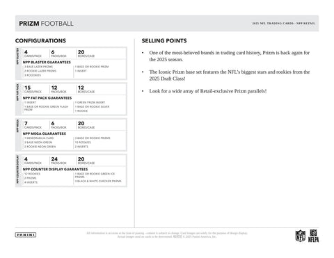 2025 Panini Prizm Football Mega (Green Pulsar Prizms)