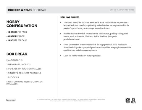 2025 Panini Rookies & Stars Football Hobby