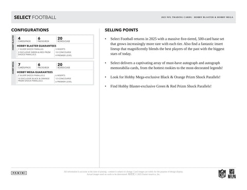 2025 Panini Select Football 6-Pack Hobby Blaster