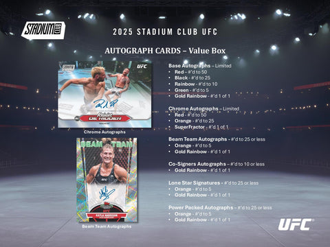 2025 Topps Stadium Club UFC 6-Pack Blaster