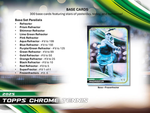 2025 Topps Chrome Tennis Hobby