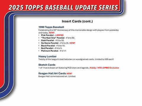 2025 Topps Update Series Baseball Hobby Jumbo