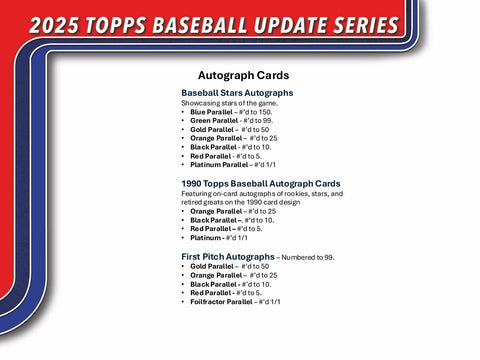 2025 Topps Update Series Baseball Hobby Jumbo
