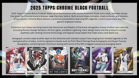 2025 Topps Chrome Black Football Hobby (Presell)