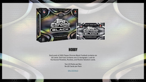 2025 Topps Chrome Black Football Hobby (Presell)