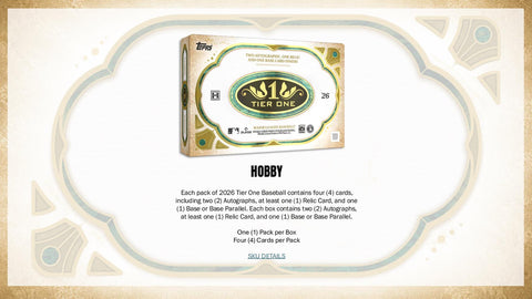 2026 Topps Tier One Baseball Hobby