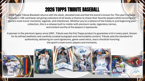 2026 Topps Tribute Baseball Hobby