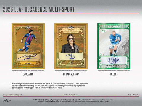 2026 Leaf Decadence Multisport Hobby