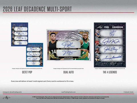 2026 Leaf Decadence Multisport Hobby