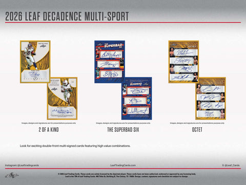2026 Leaf Decadence Multisport Hobby