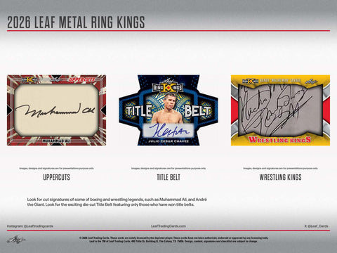 2026 Leaf Metal Ring Kings Boxing Hobby