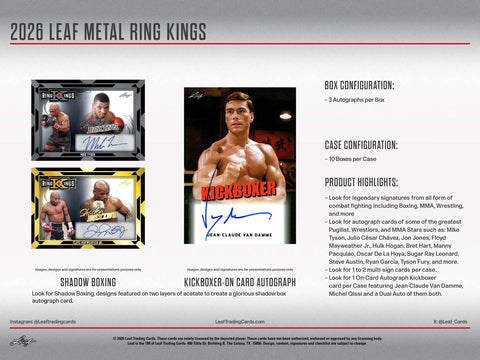 2026 Leaf Metal Ring Kings Boxing Hobby