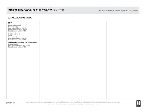 2026 Panini Prizm FIFA World Cup Soccer Hobby International