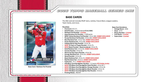 2026 Topps Series 1 Baseball Hobby