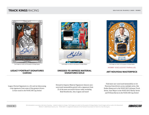 2026 Panini Track Kings NASCAR Racing Hobby (Presell)