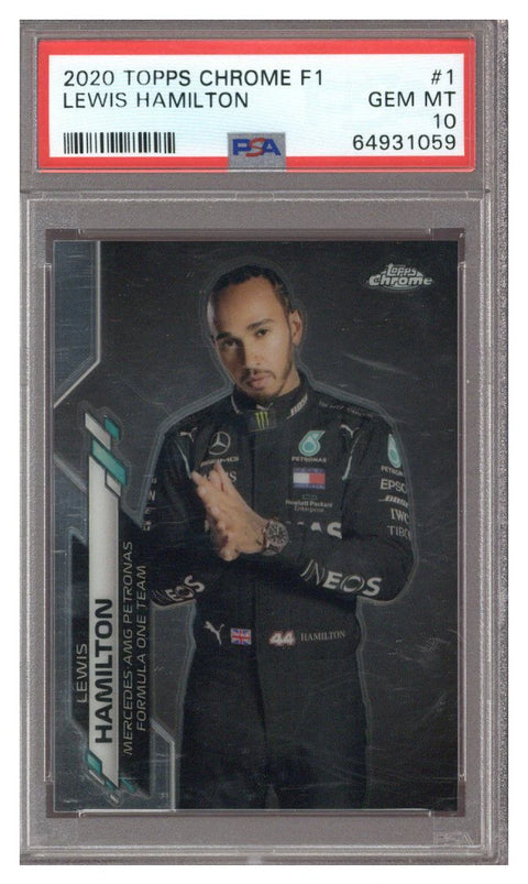 2020 Topps Chrome F1 Lewis Hamilton #1 PSA 10