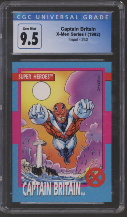 1992 Captain Britain X-Men Series I Impel #32 CGC 9.5 *4132377029*