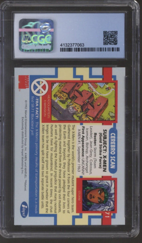 1992 X-Men (Gold Strike Force) X-Men Series I Impel #71 CGC 9.5 *4132377063*