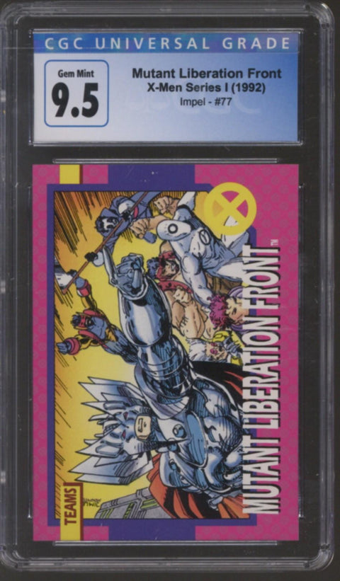 1992 Mutant Liberation X-Men Series I Impel Front #77 CGC 9.5 *4132377134*