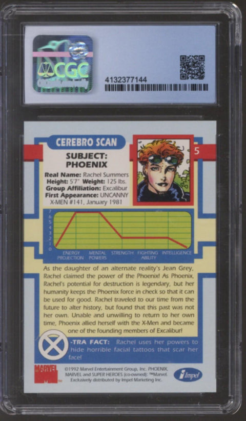 1992 Phoenix X-Men Series I Impel #5 CGC 9.5 *4132377144*