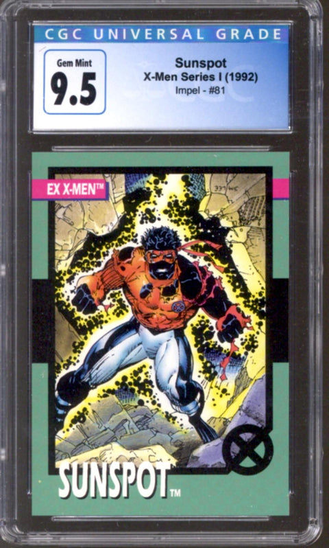 1992 Sunspot X-Men Series I Impel #81 CGC 9.5 *4132377184*