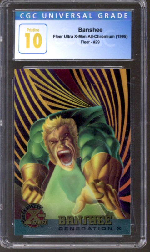 1995 Banshee Fleer Ultra X-Men All-Chromium Fleer #29 CGC 10 (Pristine) *4145414061*