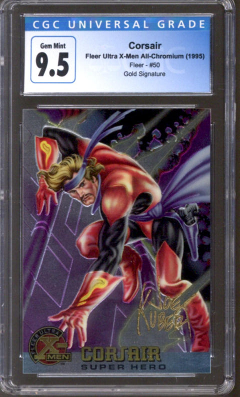 1995 Corsair Fleer Ultra X-Men All-Chromium Fleer #50 Gold Signature CGC 9.5 *4145414104*