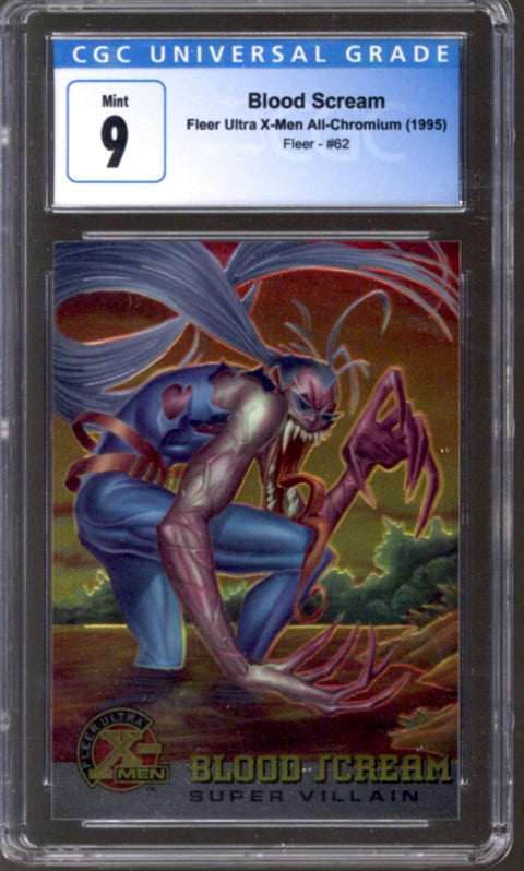 1995 Blood Scream Fleer Ultra X-Men All-Chromium Fleer #62 CGC 9.0 *4145414130*