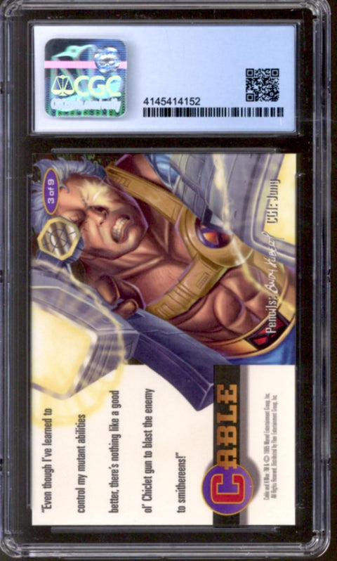 1995 Cable Fleer Ultra X-Men All-Chromium Fleer #3/9 Lethal Weapons Holo-Flash CGC 9.0 *4145414152*