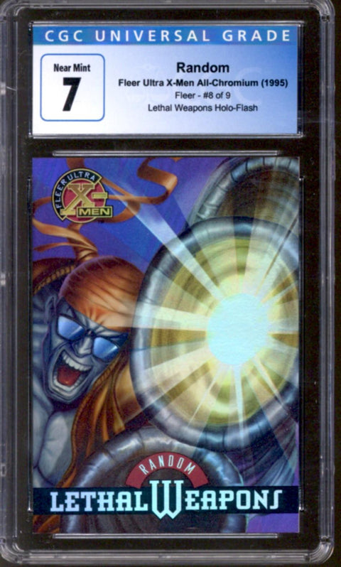 1995 Random Fleer Ultra X-Men All-Chromium Fleer #8/9 Lethal Weapons Holo-Flash CGC 7.0 *4145414154*