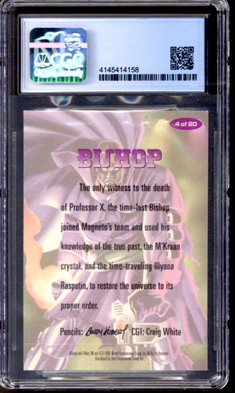 1995 Bishop Fleer Ultra X-Men All-Chromium Fleer #4/20 Alternate X Embossed CGC 9.5 *4145414158*