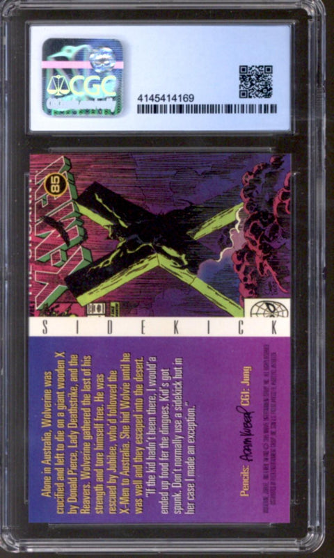 1995 Sidekick  (Wolverine) Fleer Ultra X-Men All-Chromium Fleer #85 Gold Signature CGC 9.5 *4145414169*