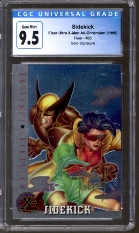 1995 Sidekick  (Wolverine) Fleer Ultra X-Men All-Chromium Fleer #85 Gold Signature CGC 9.5 *4145414169*