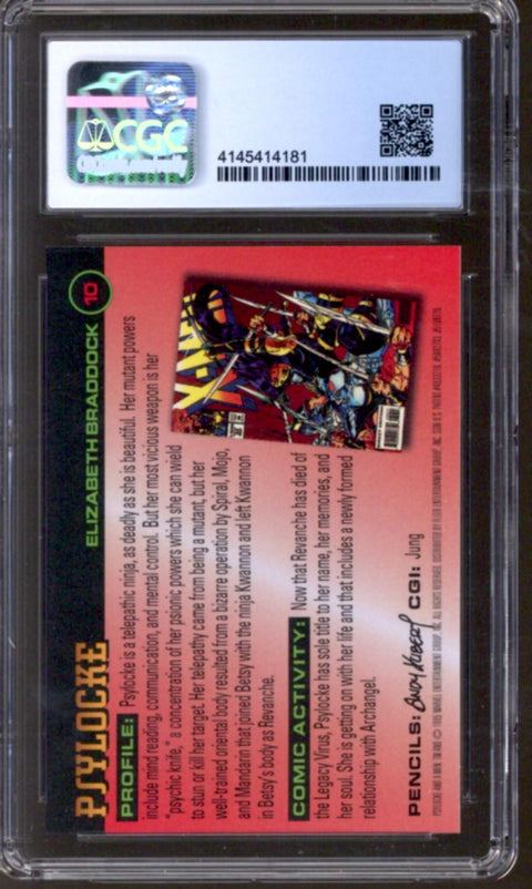 1995 Psylocke Fleer Ultra X-Men All-Chromium Fleer #10 Gold Signature CGC 9.5 *4145414181*