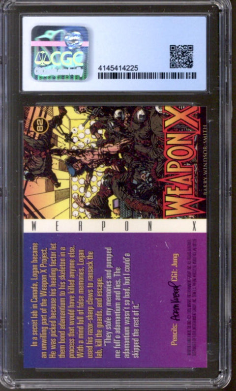 1995 Weapon X (Wolverine) Fleer Ultra X-Men All-Chromium Fleer #82 CGC 9.5 *4145414225*
