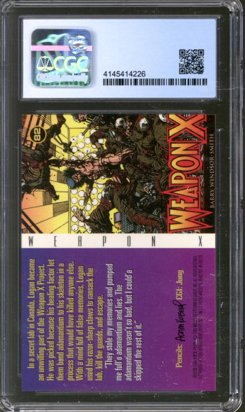 1995 Weapon X (Wolverine) Fleer Ultra X-Men All-Chromium Fleer #82 CGC 9.5 *4145414226*