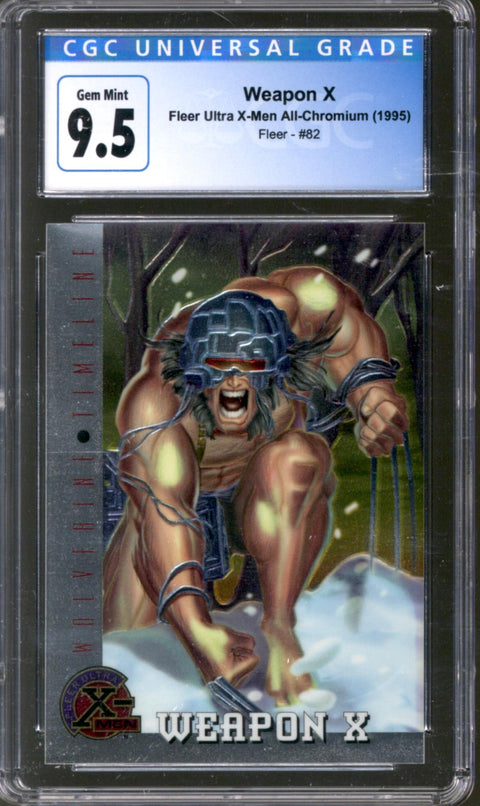 1995 Weapon X (Wolverine) Fleer Ultra X-Men All-Chromium Fleer #82 CGC 9.5 *4145414226*