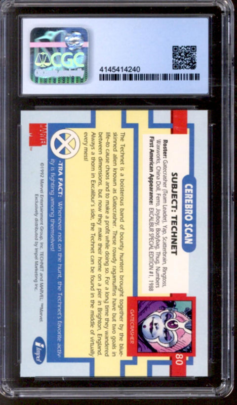 1992 Technet X-Men Series I Impel #80 CGC 9.5 *4145414240*