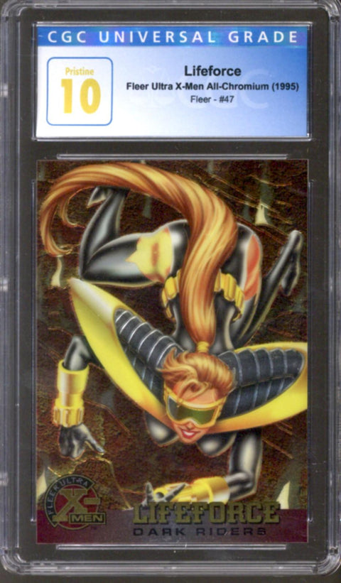 1995 Lifeforce Fleer Ultra X-Men All-Chromium Fleer #47 CGC 10 (Pristine) *4149735063*