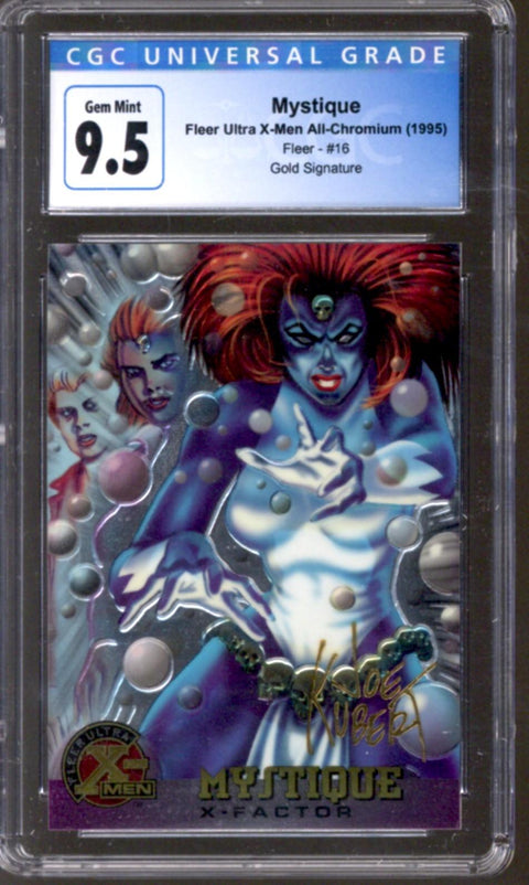 1995 Mystique Fleer Ultra X-Men All-Chromium Fleer #16 Gold Signature CGC 9.5 *4149735077*