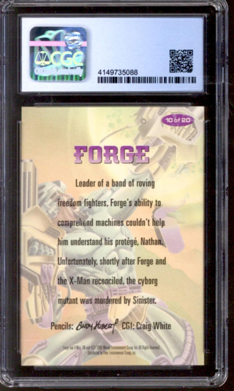 1995 Forge Fleer Ultra X-Men All-Chromium Fleer #10/20 Alternate X Embossed CGC 9.5 *4149735088*