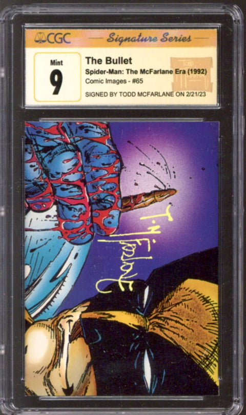 1992 The Bullet (Wolverine) Spider-Man: The McFarlane Era Comic Images #65 CGC 9.0 Signed By Todd McFarlane *4162560005*