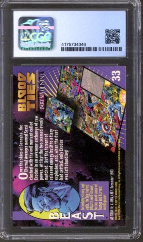 1994 Beast Marvel Universe Series V Fleer #33 CGC 9.5 *4175734046*